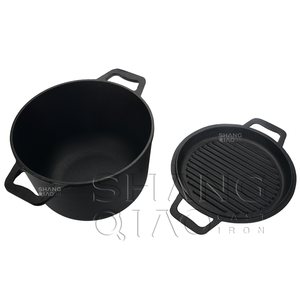 <span class=keywords><strong>Pot</strong></span> en fonte émaillée à trois pattes robuste avec couvercle pour <span class=keywords><strong>pot</strong></span> à pression en fonte pour ragoût extérieur - Product Image 5