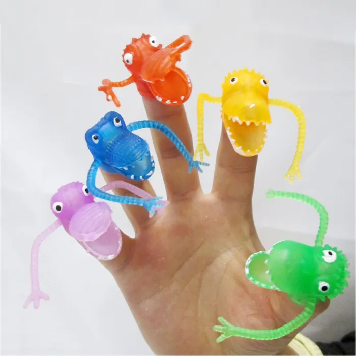 10 pcs Children Cute Animal Telling Story Monster Dinosaur Finger Puppet Cots Toys for New Born Babies Kids Cheap Mini Hand Doll