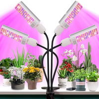 Lampes de culture pour plantes d'intérieur Joystar à 4 têtes, 63 pouces, trépied réglable, LED rouge et bleue professionnelles, lampe de culture à intensité variable
