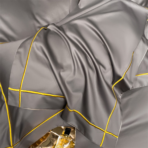 Đóng Khung Thêu Cao Cấp Khách Sạn Duvet Cover Bộ Đồ Giường Đặt Đôi Nữ Hoàng Vua 600TC Dài Staple Bông Tấm Ga Giường Đặt Vỏ Gối - Product Image 3