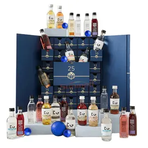 Boîte cadeau <span class=keywords><strong>de</strong></span> Noë<span class=keywords><strong>l</strong></span> personnalisée bleu marine vide avec compte à rebours <span class=keywords><strong>de</strong></span> 25 jours, <span class=keywords><strong>calendrier</strong></span> <span class=keywords><strong>de</strong></span> <span class=keywords><strong>l</strong></span>'<span class=keywords><strong>avent</strong></span> <span class=keywords><strong>de</strong></span> luxe pour le vin - Product Image 1