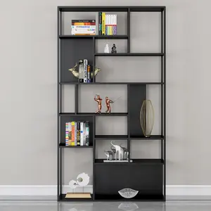 5-layer display rack angle iron storage rack steel tube side adjustable bookshelf