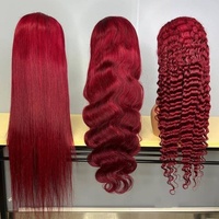 Perruque mi-lace frontale en cheveux humains brésiliens Remy vierges 100 % naturels, vente en gros