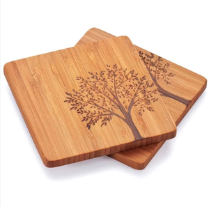 Posavasos quemado de madera con tema de flores silvestres, exportador de nueces, posavasos de madera Natural, posavasos de madera para cocina, hogar, manteles y almohadillas - Product Image 6