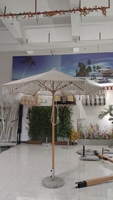 NOUVEAU ARRIVÉ Luxe Personnalisé Bois Macramé Coton Corde Parapluie Tassels Fringe Parasol Extérieur Natation Soleil Parapluie Plage