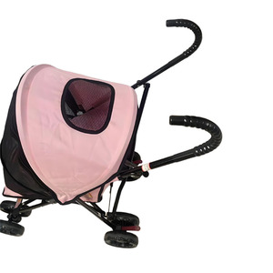 JXB Trendy Designs <span class=keywords><strong>Poussette</strong></span> pour animaux de compagnie rose à prix abordable avec roues de direction réglables à 360 degrés - Product Image 6