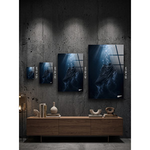 Impression sur métal pour décoration murale, finition verre, « The Submerged Depth » - Product Image 1