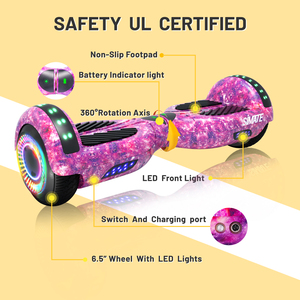 2025 tốt nhất trẻ em món quà 6.5 inch cổ điển con quay hồi chuyển cân bằng <span class=keywords><strong>Hoverboard</strong></span> kép động cơ xe tay ga cảm biến phổ biến Mini 2-bánh xe Lithium hoverwheel - Product Image 2