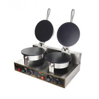 Nouvelle machine à gaufres électriques double pour usage domestique 2025, machine à faire des rouleaux d'œufs, des biscuits, équipement de cuisson électrique pour cornets de crème glacée