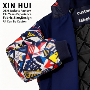 2026 OEM Custom Stand Collar Men's Winter Pilot <b>Jacket</b> <b>Waterproof</b> Windproof Thick <b>Padded</b> Quilted Lining Wholesale Street Style - Product Image 3