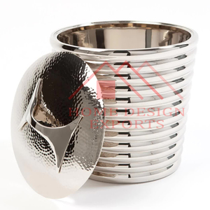 Enfriador de vino de cubo de hielo niquelado de aluminio con logotipo personalizado aceptado para hoteles y restaurantes domésticos - Product Image 6