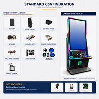 Máquina de Juegos de Habilidad con Pantalla Táctil Curva de 43 Pulgadas, Gabinete Metálico, Juego de Arcade Fire Link Devil Chef Safari, Multijuegos, Compatible con Inglés