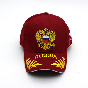 Sombrero nacional bandera rusa alta calidad 100% algodón bordado ajustable béisbol papá gorra logotipo personalizado bordado sombrero deportivo - Product Image 4