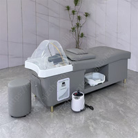 Offre Spéciale Lit de Lavage Japonais Professionnel pour Salon de Coiffure avec Dispositif d'Hydrothérapie, Lit de Spa Capillaire Massage Style Thaï