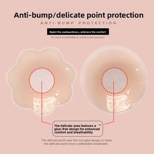 Copricapezzoli in Silicone Anti-Visibilità, Invisibili, Senza Cuciture, a Forma di Fiore, con Pizzo, Adesivo Liquido, Traspiranti - Product Image 5