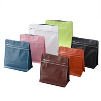 Sacs personnalisés à fond plat avec fermeture à huit côtés pour aliments pour bébés et café, sachets refermables à fermeture éclair, emballage PE, 100 pièces, pour aliments secs et fruits