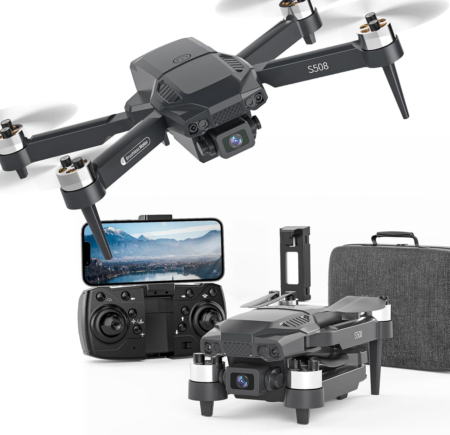 Dwi Dowellin 90°Adjustable Camera Mini Drone FPV RC Quadcopter Remote Control Helicopter Beginners 720P Resolution Batteries