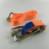 Sangle d'arrimage à cliquet avec double crochet en J pour l'arrimage et la sécurisation des charges de camions et de remorques