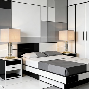 Роскошная настольная лампа с хрустальной колонной K9, золотистая металлическая основа, прикроватная лампа для спальни, гостиной, отеля, настольная лампа с тканевым абажуром - Product Image 6