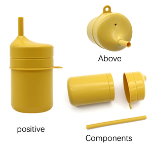 Portable <span class=keywords><strong>et</strong></span> réutilisable enfants enfant en bas âge formation silicone paille tasse enfant en bas âge sippy tasse silicone bébé tasse d'eau - Product Image 4