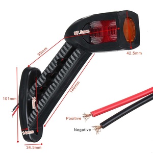 Luces Led de tallo de contorno lateral para camión, indicador de lámpara ámbar, roja y blanca, 12v y 24v, 3 HST-21650 - Product Image 2