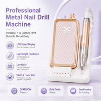 Machine à manucure Yaqin de haute qualité, 35000 tr/min, lime à ongles électrique rechargeable, perceuse à ongles électrique sans balais pour salon
