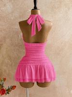 Nouvelles robes courtes dos nu pour la plage, robes mini sexy à bretelles, robes tendance en tissu métallisé