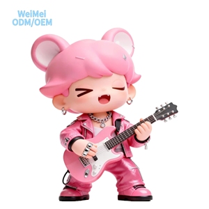 Figurines <span class=keywords><strong>de</strong></span> collection OEM Singer : Souris, oreilles, guitare, en PVC et ABS moulé par injection – Jouet tendance pour collectionneurs et décoration - Product Image 1