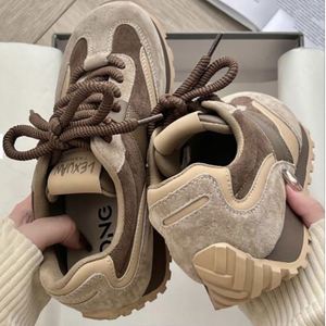 2026 Autumn New Retro German Trainers, Hot Color <b>Block</b> Thick Sole Sneakers, Women High-end Versatile Casual Daily Shoes - Product Image 6