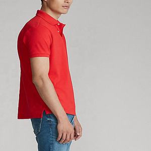 La mejor calidad 100% algodón para hombre para camisetas de polo Jersey transpirable en rojo Opciones de talla grande - Product Image 6