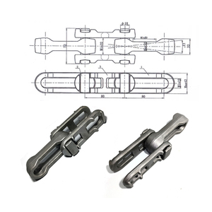 MATECH X678 Transportador de Cadena de Rodillo Superior Regular de Acero Inoxidable de Alta Resistencia, Empujador de Enlace Lateral Forjado, Personalizable - Product Image 2