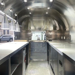 Venta al por mayor pequeño certificado CE Carro de comida móvil de fibra de vidrio caravana de alimentos móvil para la venta concesión remolque camión de helados - Product Image 6