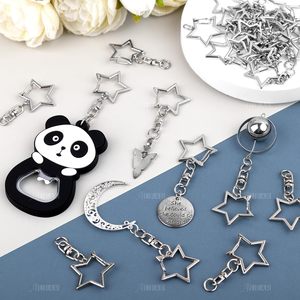 AUEAR Llavero de Plata con Mosquetón Metálico para DIY, Hebilla Colgante y Accesorios para Bolsos, Anillo Creativo para Llaves, Diseño de Estrella - Product Image 6