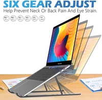 Support d'ordinateur portable vertical en aluminium réglable universel antidérapant, support de bureau pour ordinateur portable