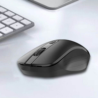 Mouse Laser Mini Nirkabel USB Digunakan 1600 DPI Model Ganda Portabel 4 Tombol Optik 2.4G Notebook Mouse Bisnis Kantor
