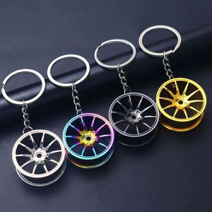 Auto Zinc Alloy Wheel Rim <b>Keychain</b> Auto Tire Part Car Gift Keyring Car Accessories Wheel Hub <b>Keychain</b> - Product Image 1