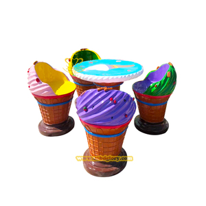 Negozi di strada commerciale scultura decorativa in resina in fibra di vetro tazza di caffè a forma di cerchio arte per <span class=keywords><strong>la</strong></span> progettazione del paesaggio sedia tavolo - Product Image 5