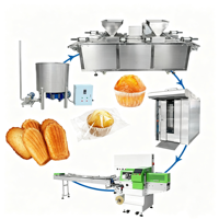 Ligne de production automatique de petits gâteaux en chiffon, de muffins et de pâtisseries, machine industrielle de fabrication de cupcakes à vendre