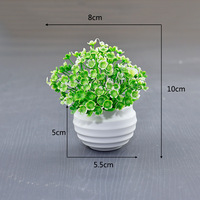 Trendy kunstplant in pot, mini bonsai groene plant, decoratie voor thuis, kunststof bloempot ornament