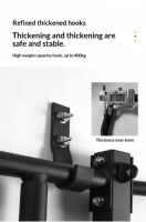 FDFIT Station de traction murale portable en métal, équipement de gym à domicile robuste, barre de traction et barres parallèles pour entraînement de force en intérieur