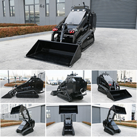 Chargeuse compacte sur chenilles 25 CV avec moteur Kubota D1105 diesel hydraulique et broyeur forestier