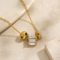 Collar de Cadena Doble Apilable Minimalista y Moderno SUMMLY, Joyería de Moda de Acero Inoxidable con Baño de Oro de 18K para Mujer
