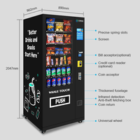 Distributeur automatique de snacks et de boissons intelligent à grande capacité 24h/24, 180 emplacements, commercial, WHALE TOUCH