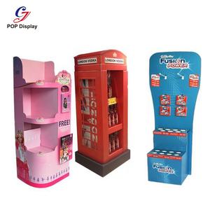 Articles promotionnels personnalisés présentoirs <span class=keywords><strong>de</strong></span> supermarché carton ondulé magasin papier revêtement <span class=keywords><strong>de</strong></span> sol debout libre pour bouteille d'eau - Product Image 4