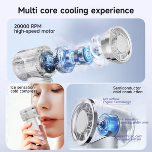 พัดลมมือถือขนาดเล็กแบบพกพา ชาร์จไฟได้ด้วย USB ความเร็วสูง พร้อมหน้าจอ LED ปรับความเร็วได้ ดีไซน์พับเก็บได้ ใช้แบตเตอรี่ในครัวเรือน - Product Image 6