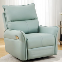 Fauteuil inclinable électrique LEYNVO pour home cinéma, fauteuil inclinable pivotant moderne avec fonction de massage et de chauffage