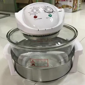 Elektrikli 1300W mekanik cam fritöz promosyon 12L/17L görünür yağsız elektrikli halojen fırın