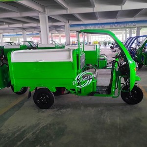 Tricycle à benne hydraulique électrique pour déchets, 400L, acier inoxydable, 48V 580W, charge utile 100-200kg, autonomie 50-70km, pour usage immatriculé - Product Image 2