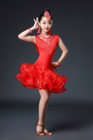 Nouvelle robe de danse latine à franges pour filles, idéale pour les compétitions et les spectacles