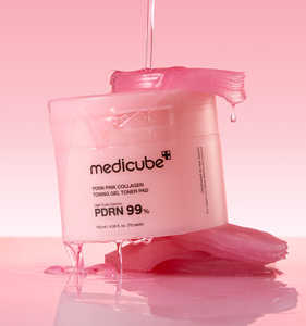 medicube PDRN Pink Collagen Toning Gel Toner Pad, Gel Tonificante con Colágeno Rosa PDRN, Estimula la Producción de Colágeno - Product Image 2